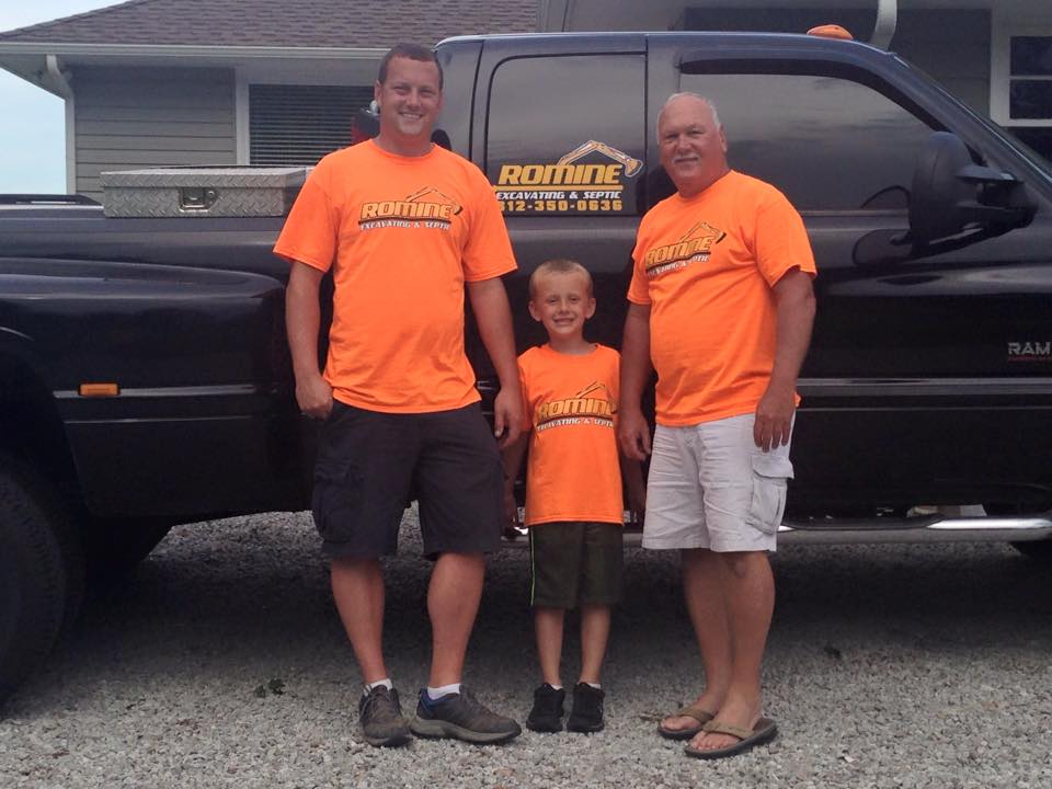 Three generations of hardworking Romine men